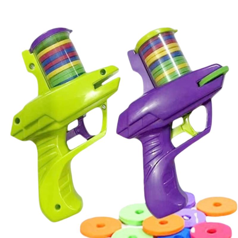 1Pc Foam Disc Launcher Flying Disc Handheld Shooter Indoor Shooting Game Outdoor Backyard Toy For Boys And Girls Birthday Gift