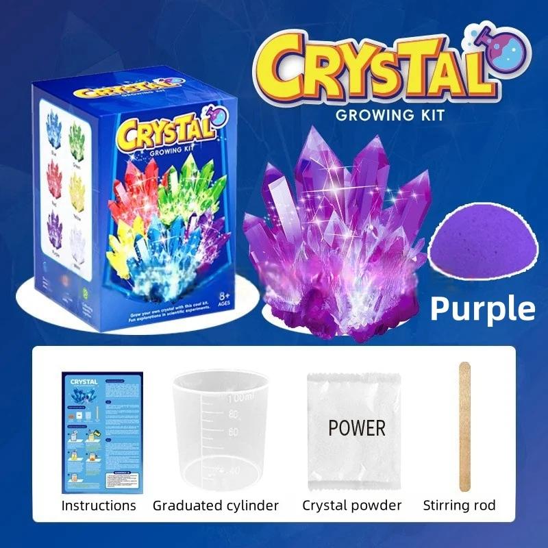 Kids Crystal Growing Science Kit Multiple Colors Stem Educational Toys Age 8-12 School Experiment Birthday Gift