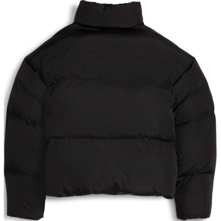 Puma Classics Oversized Puffer Jacket SS23 Solid Color Letter Print Zipper Stand Collar Long Sleeve Down Jacket Women Jacket Black 621693-01