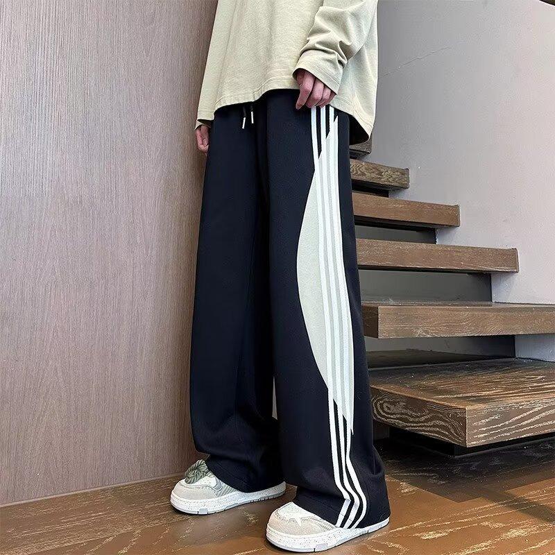 New sports pants men's autumn straight loose casual sweatpants trendy men's casual pants