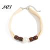 Fashion Scarf Choker Leopard Print Choker, Fabric Necklace with Faux Pearl Metallic Beads, Statement Adjustable Velvet Jewelry for Women Daily