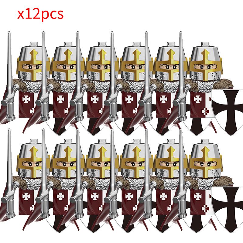 

Средневековые рыцари Иерусалима Триполи Замок Фигурки Солдаты Боевой конь Военные строительные блоки Кирпичики Игрушка для детей подарок