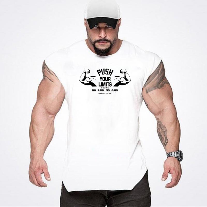 Do The Work Vara Bărbați Culturism Fitness Slim Fit Bumbac Moda Casual Sală Sport Imprimat Antrenament Tank Top