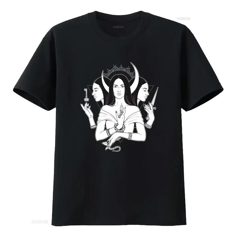 Nueva Camiseta Pagana Limitada De Goddess Hecate Triple Moon S разноцветный