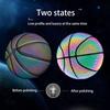 1pc 7 Size Colorful Basketball Creative Holographic Reflective PU Leather Night Glowing Basketball Luminous Ball