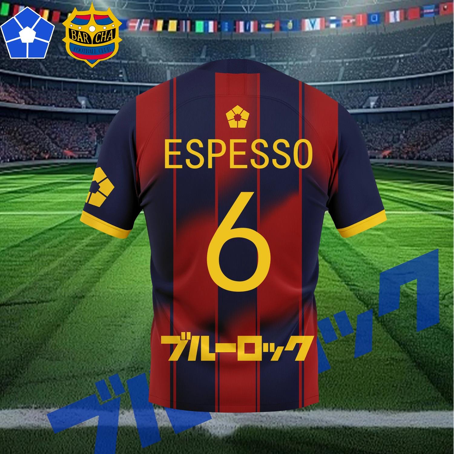 Blue Lock FC Barcha Cartoon Anime T-shirt Men s Shirt Summer Short Sleeved T-shirt 2025Cosplay Men s T-shirt 4XL