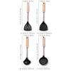 4Pcs High Quality Silicone Kitchenware Cooking Utensils Heat-resistant Spatula Turner Colander Shovel Kitchen Accessories