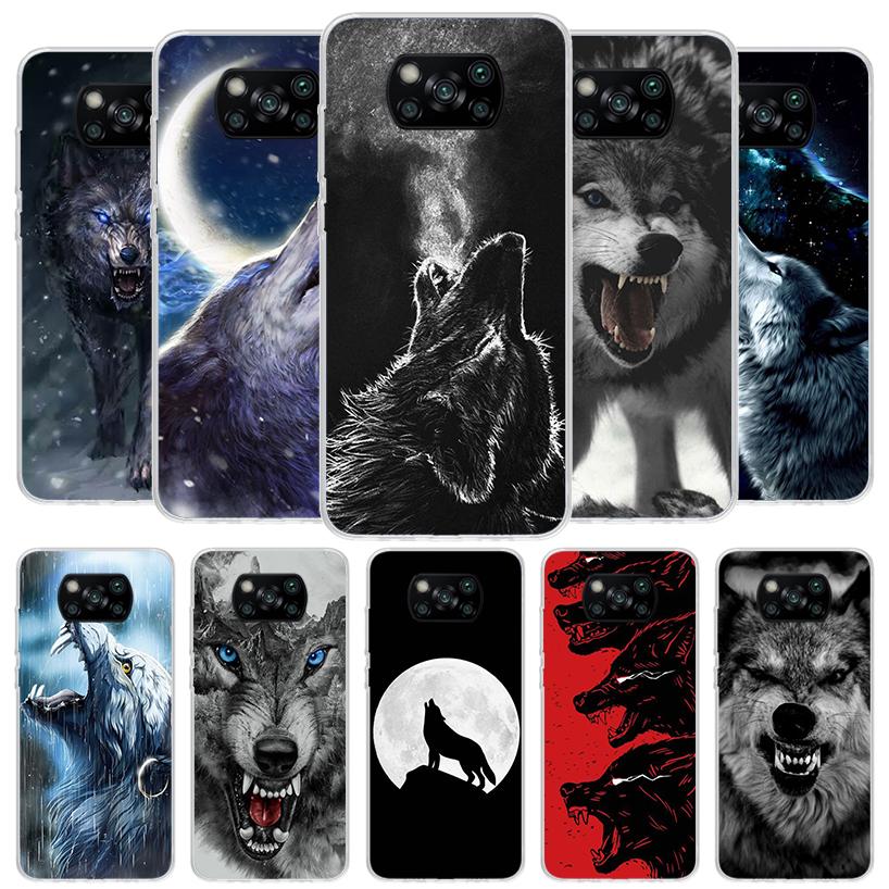 Angry Animal Wolf Fierce Cover Phone Case For Xiaomi Poco F7 Ultra X7 X6 X5 Pro M7 Redmi 15C 15 13C 13 12C 12 10C 10 9A 9C 9T 9