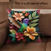 2D Hummingbird Floral Bohemian Throw Pillow Covers Pattern Cushion Cover Suitable For Sofa Bedroom Car Pillow Cover