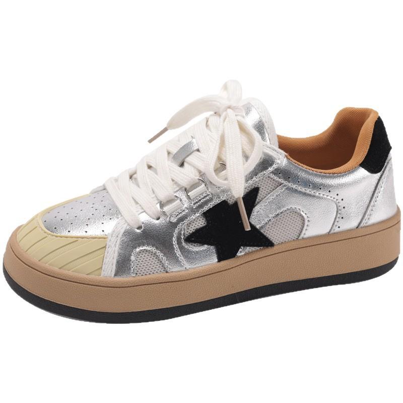 Wasteland Wind Old Star Trend Board Shoes 2025 Early Autumn New Korean Version Retro Versatile Casual Dirty Little White Shoes