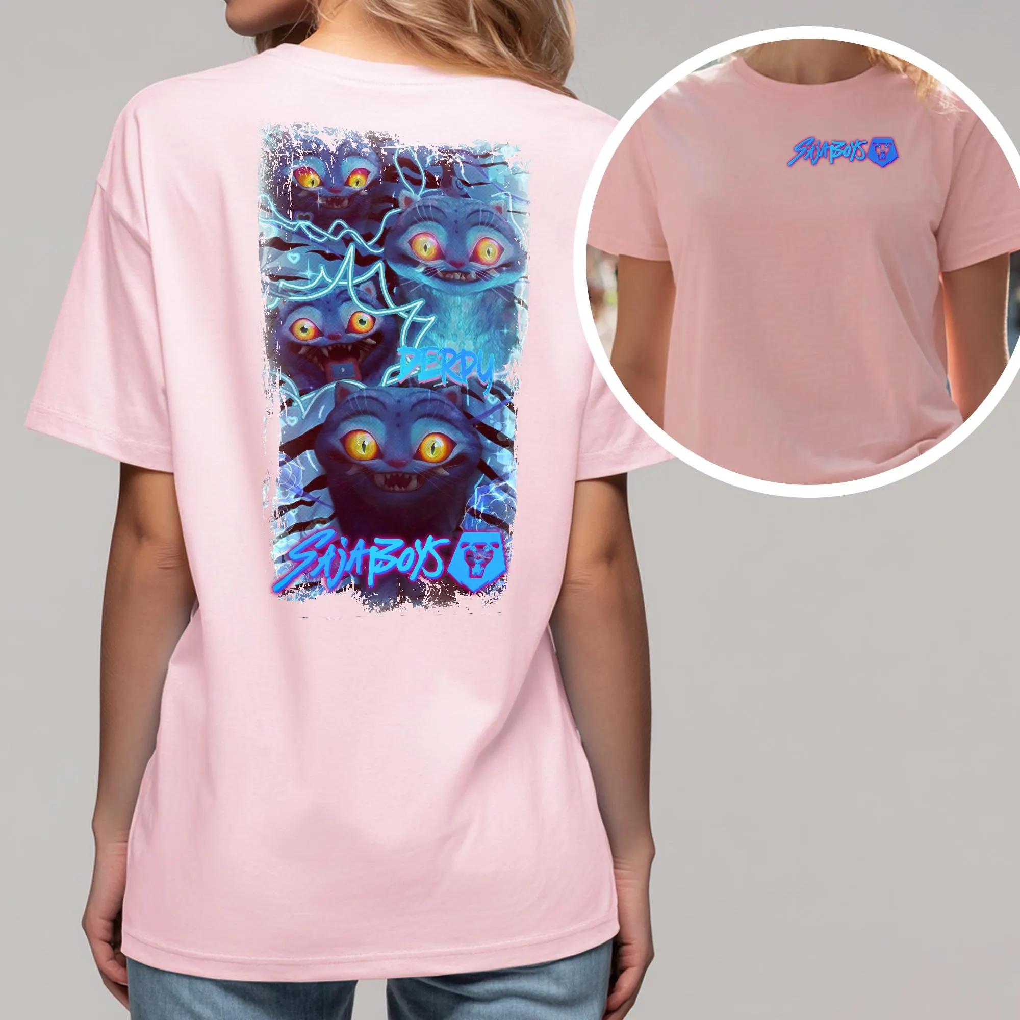 Kpop Demon Hunters Футболка Vaporwave Аниме Графическая Футболка Мягкая Унисекс Уличная Одежда Стиль Demon Slayer Kpop Рубашка Подарок Для Фанатов S