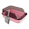 Open Top Cat Litter Box with High Sides, Splashproof Kitty Toilet Tray for Indoor Cats Rabbits, Easy Clean Large Capacity Pan