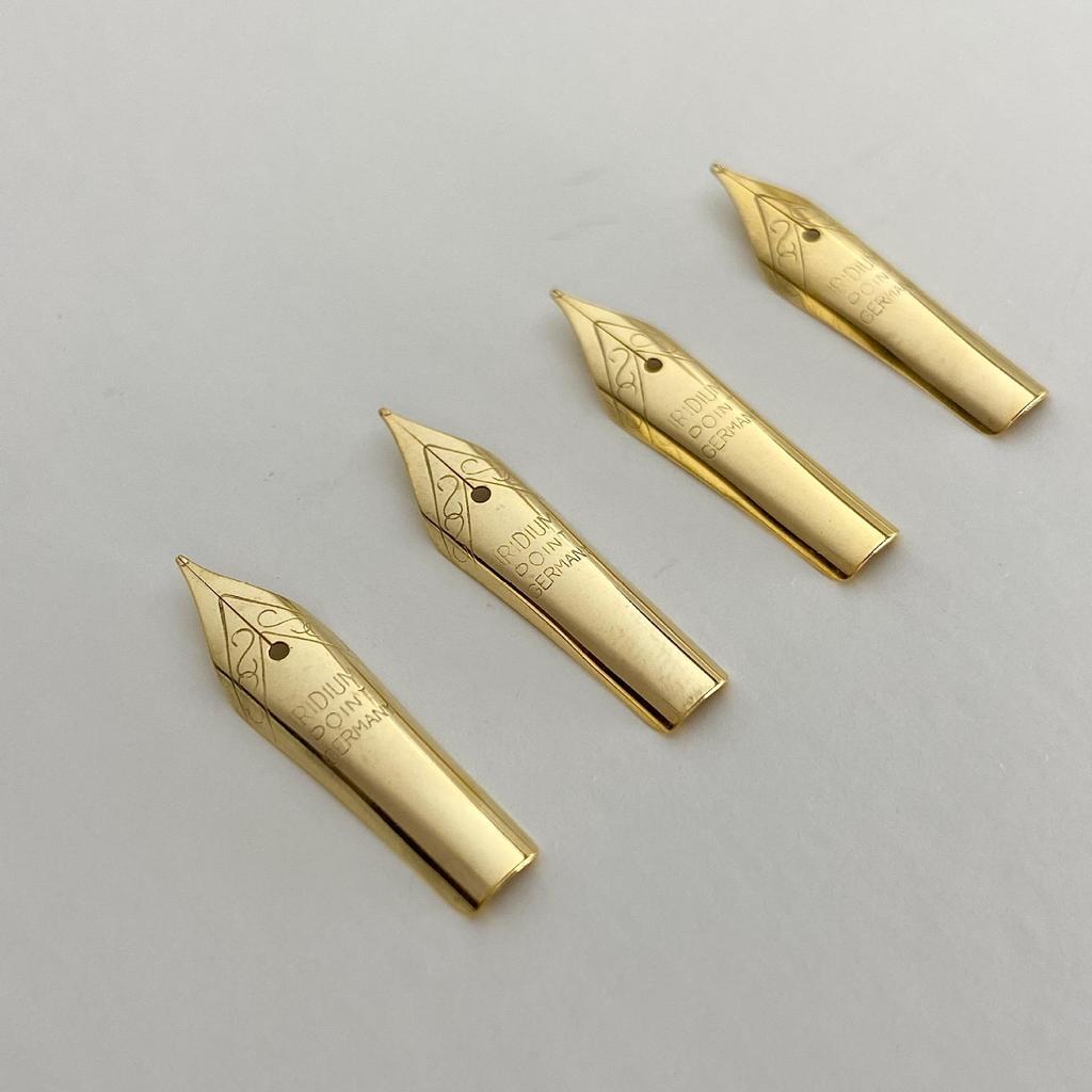 Gold-Plated Two-Tone Fountain Pen Nibs, 26# White, Replaceable Iridium Tip