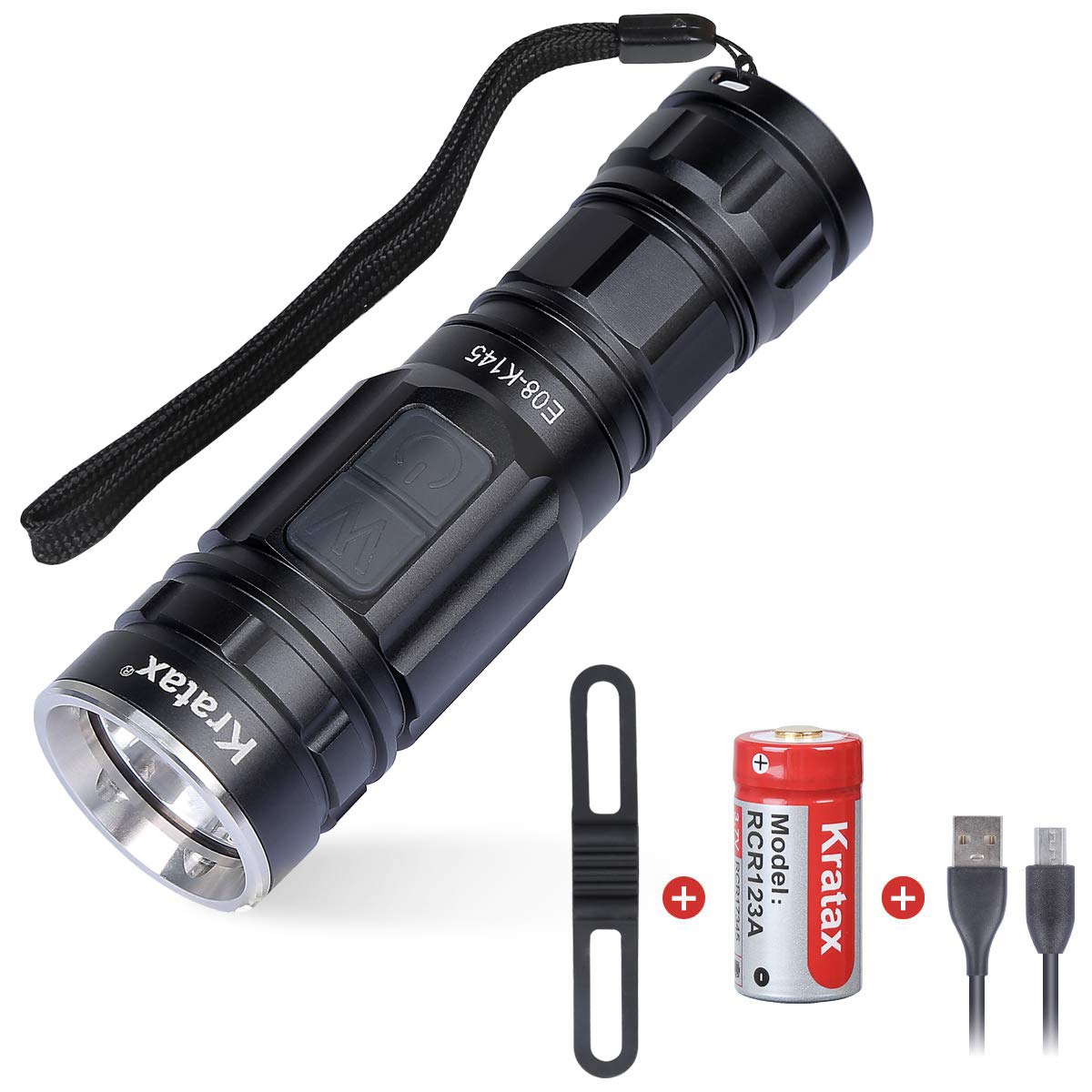 

Kratax Compact LED Мощный IPX7 Перезаряжаемый LED USB 600 Люмен 7 Регулируемый Компактный и SOS Идеально подходит для Мощной Ночи Катастрофы и включает 700 мАч