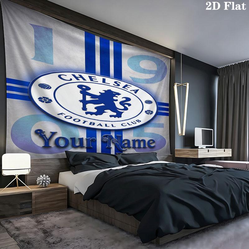 Chelsea F Custom Name Wall Tapestry Aesthetic Wall Hanging Printed Fabric Blanket Decorative Tapestries for Bedroom Living Room Home Decor