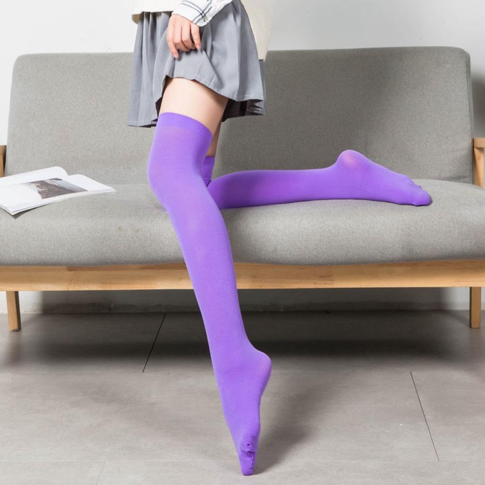 Calf Socks Japanese Jk Socks Women's Summer Pressure Thin Legs Medium High Tube Over The Knee Pure Desire Black Stockings Velvet Stockings