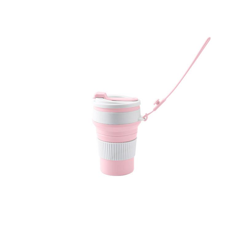 Portable silicone folding water cup outdoor camping cup juice cup office coffee cup telescopic cup mouthwash cup