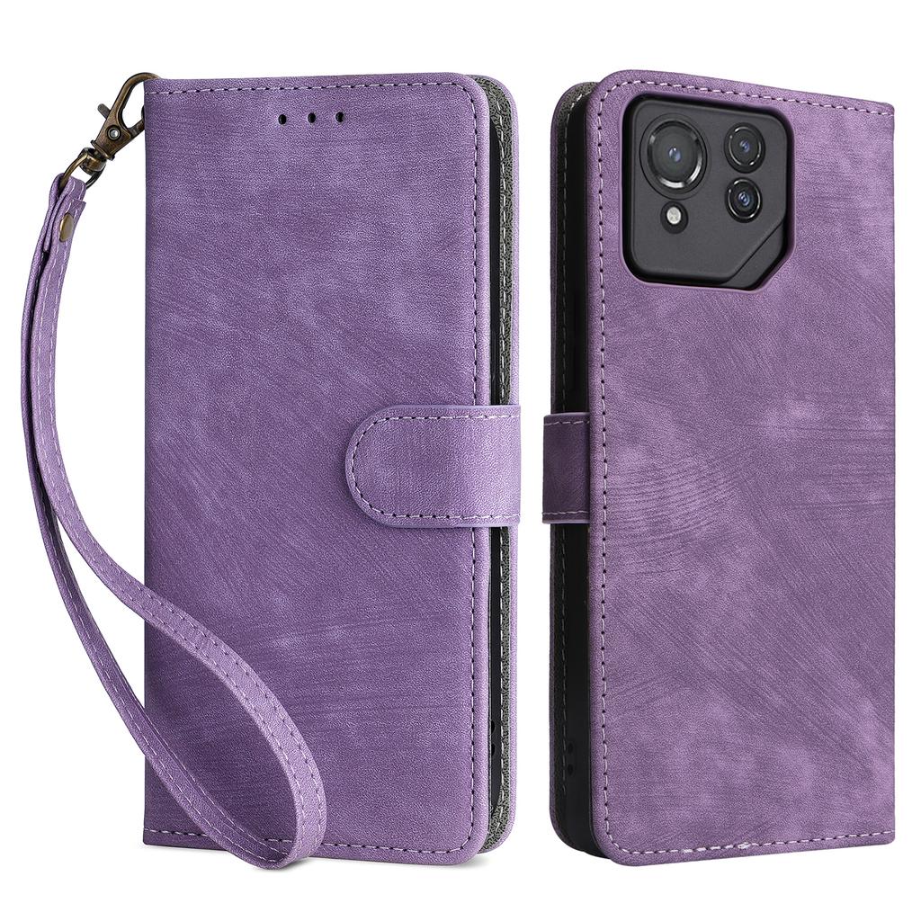 For Asus ROG Phone 8 Pro 5G/8 5G Case RFID Blocking Wallet Cover with Hand Strap