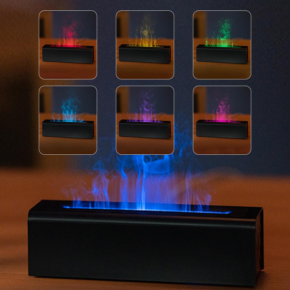 150 ML Essential Oil Flame Effect Diffuser Auto-Off Protection USB Essential Oil Aroma Diffuser Humidifier for Spa Yoga for Home
