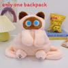 Cartoon Cat Siamese Plush Animal Backpack With Adjustable Straps Shoulder