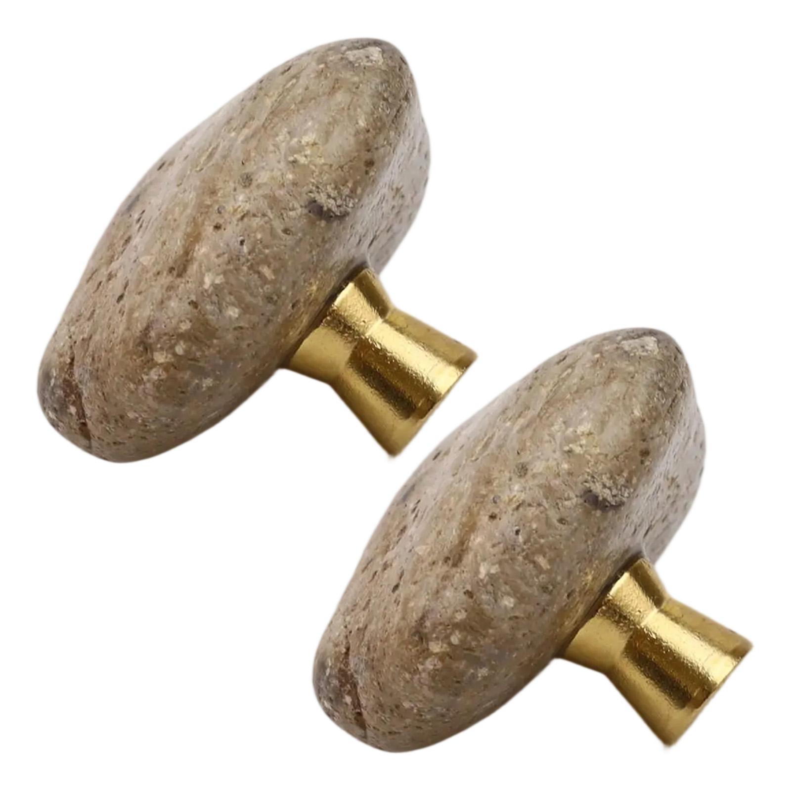 

2 Pcs Unique Creative Natural Stone Door Handles Cabinet Drawer Pulls Furniture Hardware Accessories Random Color