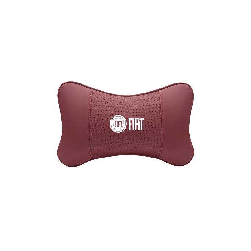 Fiat Car Seat Headrest Leather Neck Pillow For Abarth Punto Panda Doblo Stilo Ducato Freemont Car Interior Accessories keychain