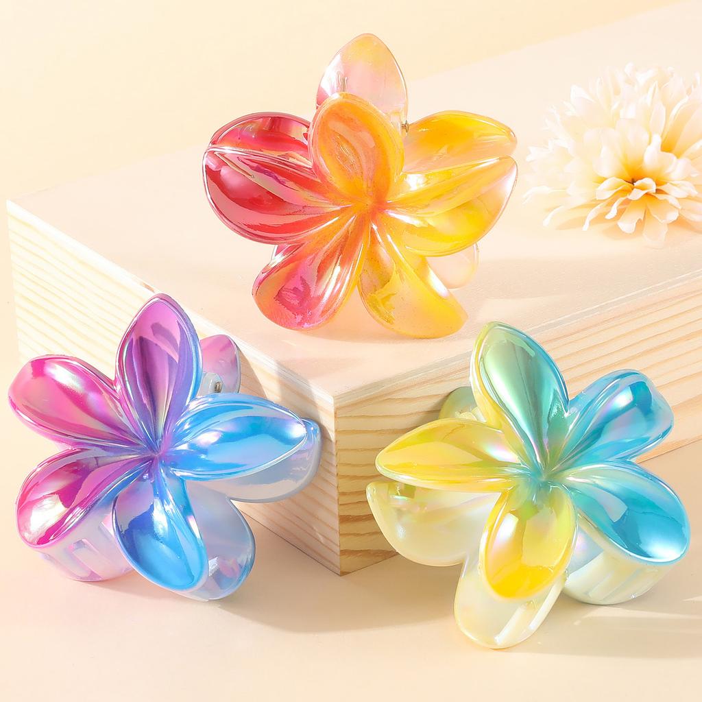 2/4PCS Fashion Women Flower Hair Clips Vacation Bohemia Egg Flower Hair Clips Barrettes Girls Large Hairpins Hair Accessories