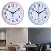 Round Wall Clock Simple Style High-precision Battery Operated Easy-to-Read Non-Ticking Quartz Clock Wall Decor