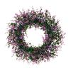 Lavender Wreaths for Front Door Floral Wreath Easy To Hang Decorative Garland 16 Inch for Porch Christmas Indoor Office Home