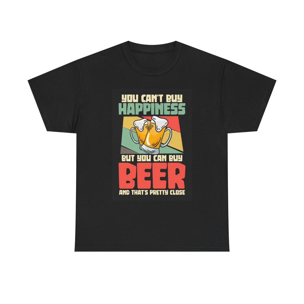 Can't Buy Happiness But Can Buy Beer T Shirt Mens Womens Tees Top Funny Unisex Heavy Cotton Tee