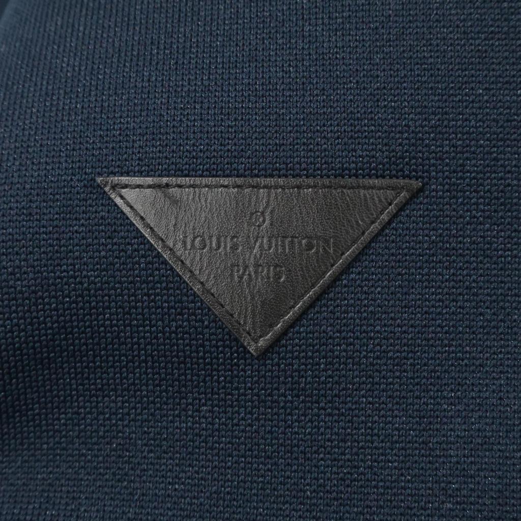 Louis Vuitton Excellent Condition FDVB06QTS Bonded Patent Flower Print Zip-Up Hoodie Tops M NavyUsed