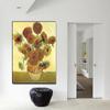 Van Gogh Yağlıboya Yıldızlı Gece Ayçiçeği Soyut tuval sanat baskı posteri Resim Dekoratif Duvar Tuval Boyama Retro Pop
