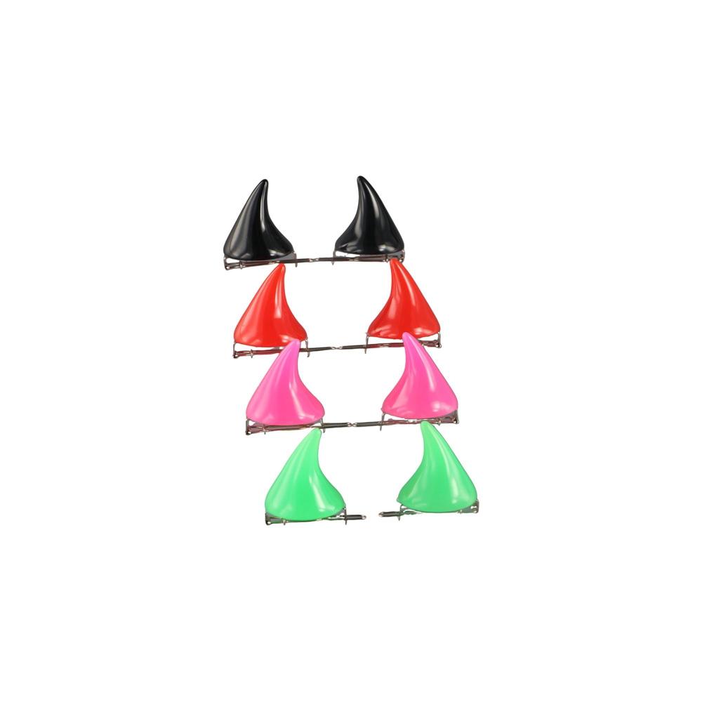 Costume Candy Color Dress Cute Hair Accessory Stereo 1 Pair Fancy Women Hair Clip Devil Horn Ear Clip Hairpin Halloween Cosplay