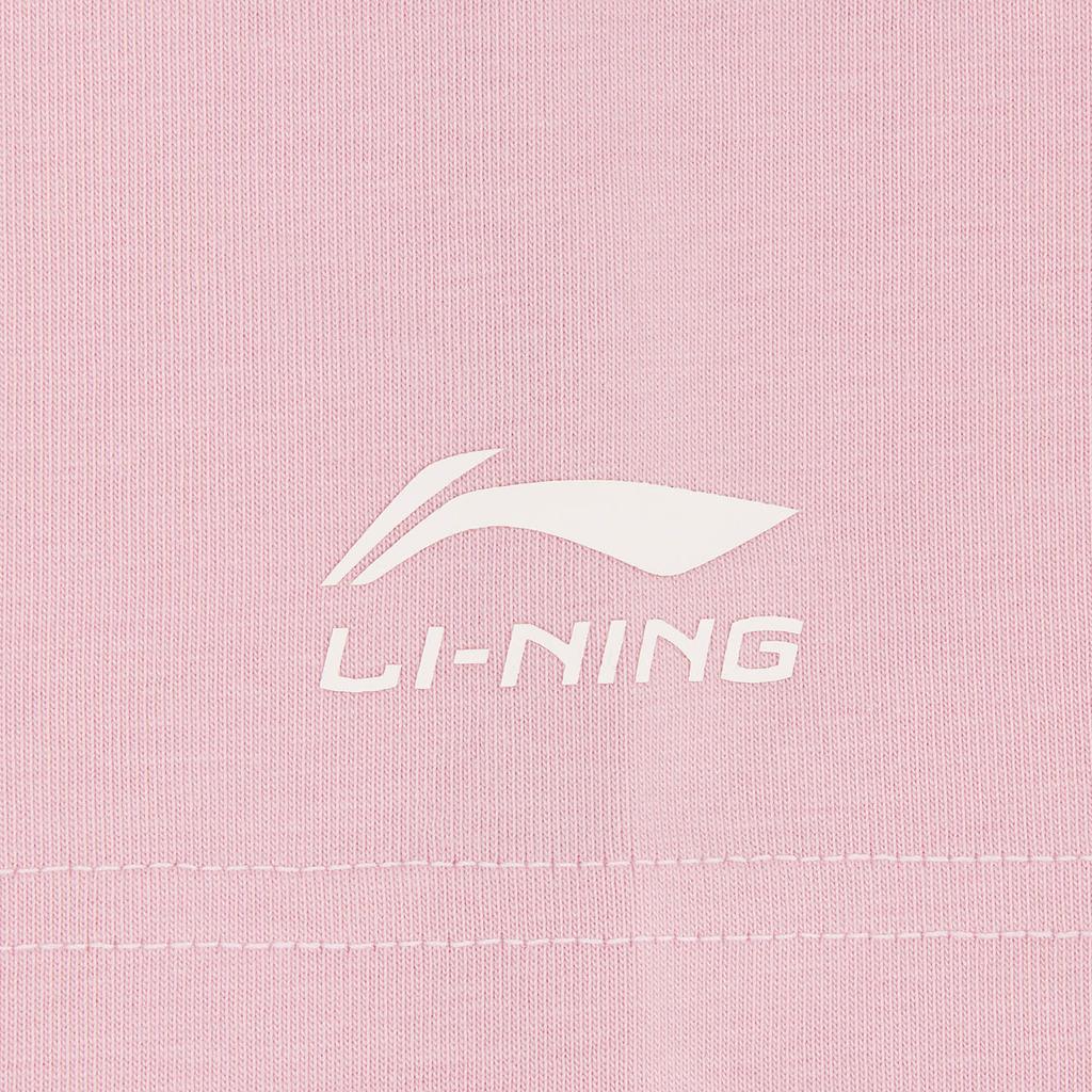 Li-Ning Loose Letter Round Neck Couple T-Shirt Unisex Tops ATSW309-3