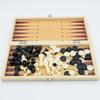 3-in-1 Foldable Wooden Chess, Checkers & Magnetic Game Set