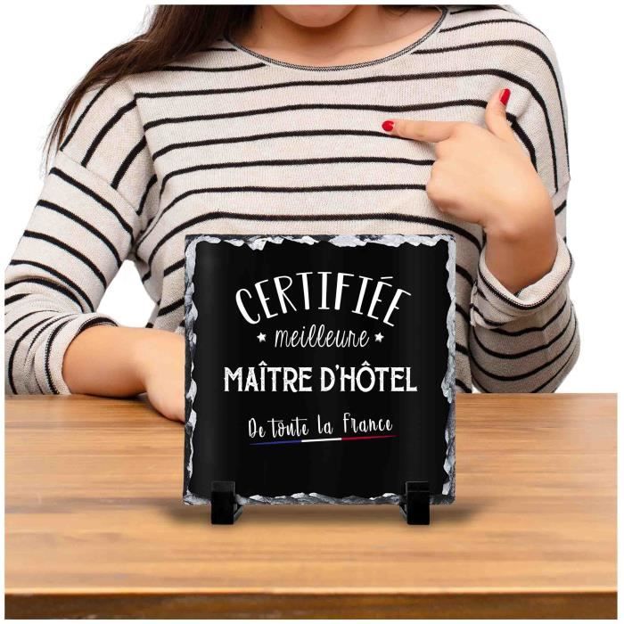 Cadre maître d'hôtel certifiée meilleure dans toute la france noir | Idée Bureau Cadeau Travail Collègue