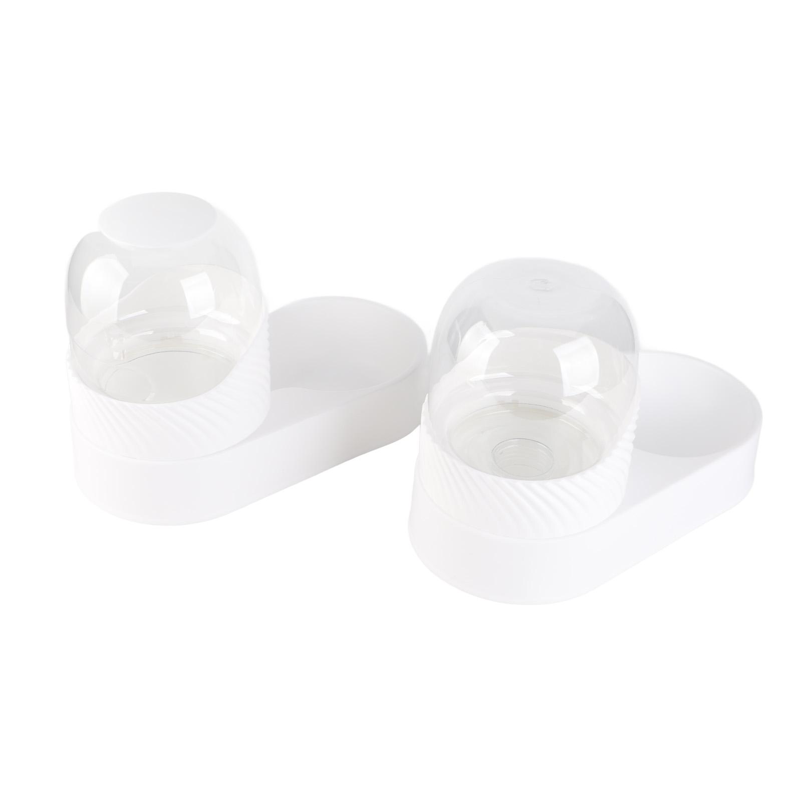 

Прозрачный съемный автоматический диспенсер для воды и корма для питомцев, набор кормушки и поилки для собак и щенков, 2000 мл, белый белый