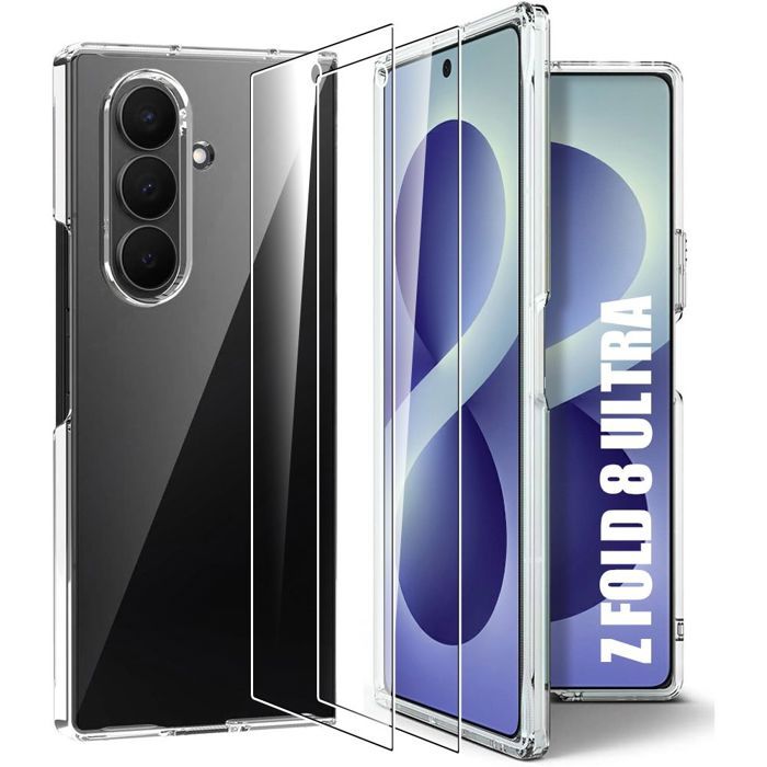 Coque pour Samsung Galaxy Z Fold 8 Ultra, Protection Antichoc Anti-Rayure Rigide - 2 Verres Trempés