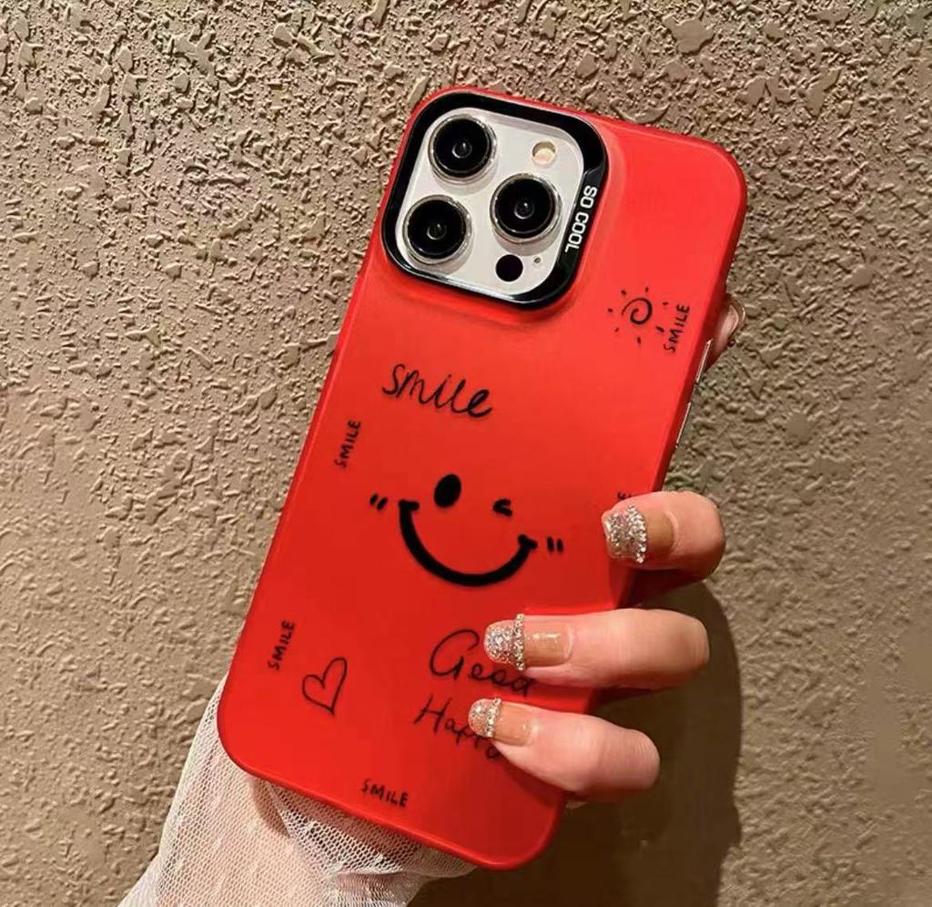 The New Fashionable Smiley Face Is Suitable for Iphone17 Mobile Phone Case Apple 15promax/14 Anti-drop 13pro16 Trend