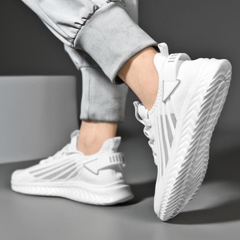 New 2026 White Men's Sneakers High Quality Shoes For Men Mesh Breathable Summer Casual Walking Sneaker Tenis Zapatillas Hombre
