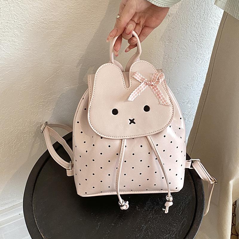 Schoolbag1011 New Korean Cute Cartoon Rabbit Backpack Women's Large-capacity Commuter Tote Bag Girl Wind Messenger Bag