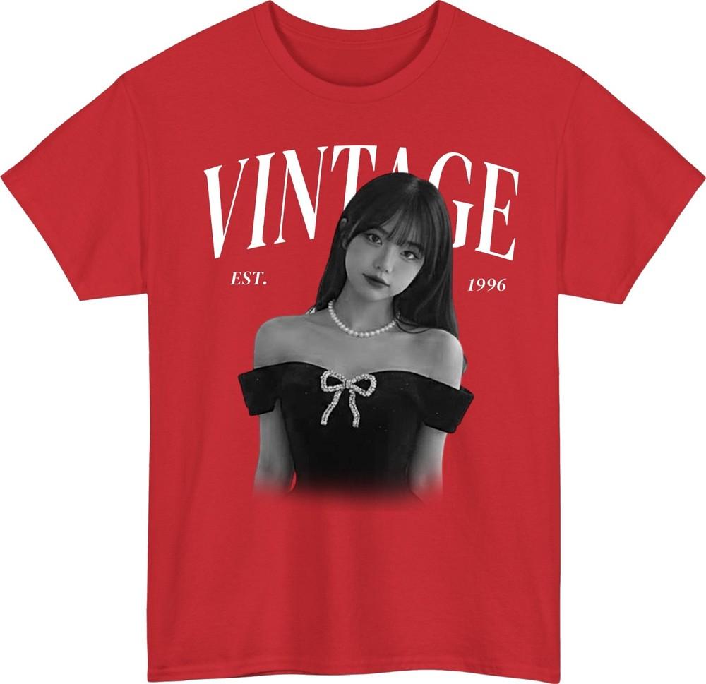 Personalise Vintage Style Portrait TShirt Custom PhotoTextYear Unisex Tee S