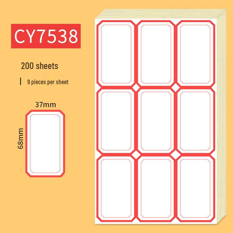 Handwritten Self-Adhesive Label Stickers for Office and Memo Marking