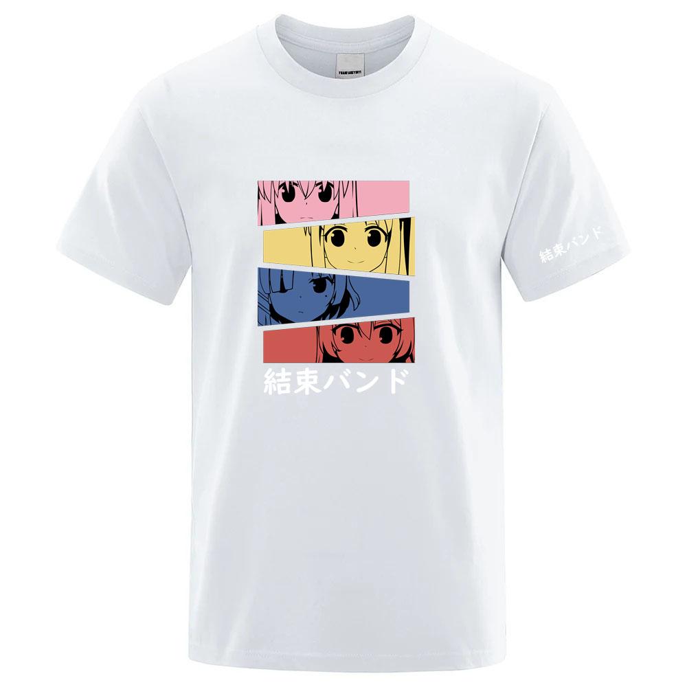 Round Neck TShirt BOCCHI THE ROCK Hitori Gotoh Ljichi Nijika Light Unisexs QuickDrying Breathable SweatAbsorbent Shirt