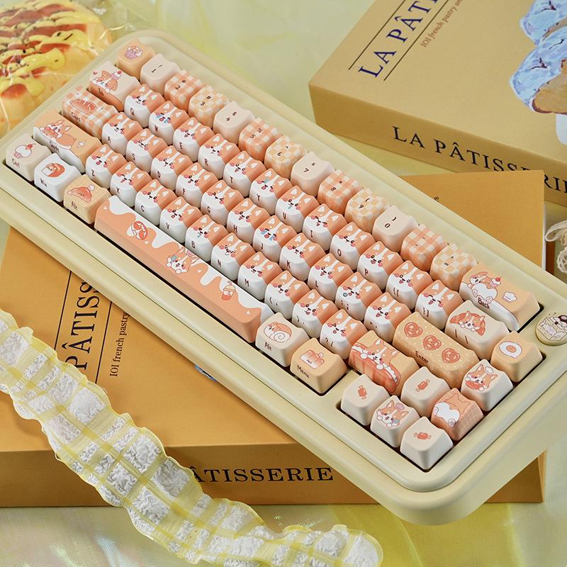 Cute Cat Head Keycap | MOA Five-Sided Dye-Sub PBT | Fits 60-108 Key Mechanical Keyboards