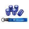 Car Key Chain Zinc Alloy Keychain Car Valve Caps Car Key Ring For VW Volkswagen Polo Passat B5 B6 B7 T4 T5 Golf Car Accessories zg2