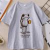 I Have To Say Weird Stuff or Ill Die Frog Drinking Coffee TShirt Unisex Women Weird Humor T Shirt Breathable Casual Cotton Tops