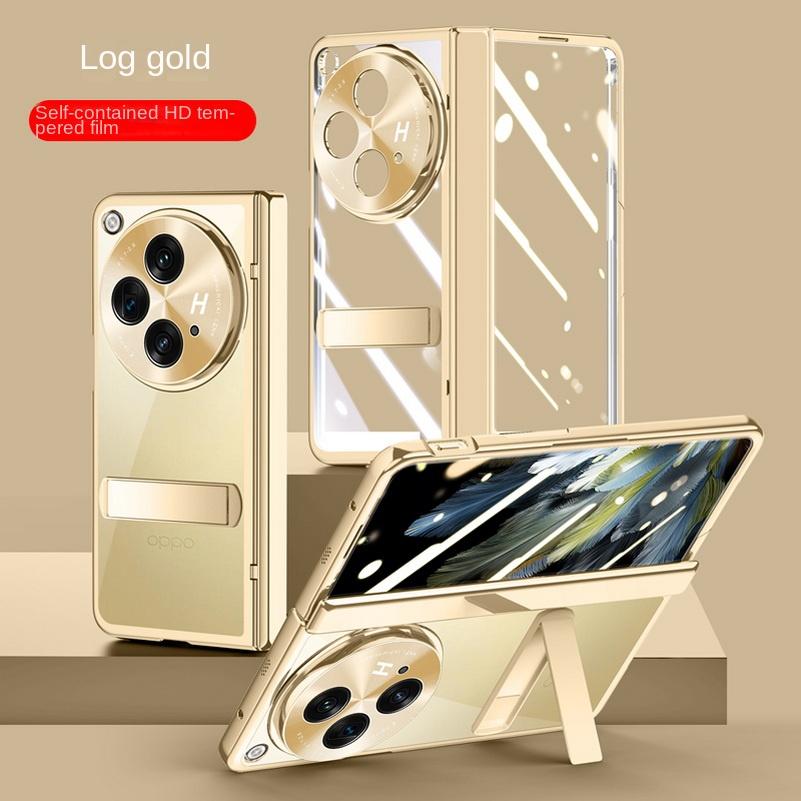 Transparent Privacy Screen Tempered Glass Protector Case For OPPO Find N3 FIND N3 Fold All-inclusive Spring Hinged Holder Cover