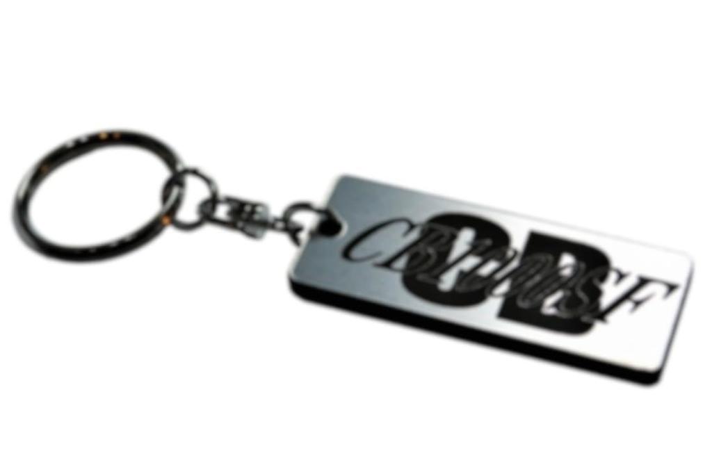 CB1000SF Double Ring Acrylic Original Keychain Custom Parts A-175-2 Silver/Black