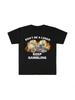 Sei kein Verlierer Bleib beim Glücksspiel T-Shirt Humor-Tee Lustiges Geschenk Meme Unisex und Wounisex Lustiges Baumwoll-T-Shirt Sommerkleidung Oberteile1